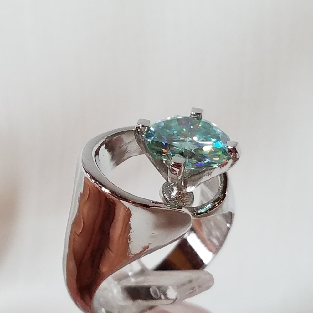 MOISSANITE RING 2.54 ct. - Picture 4 of 13
